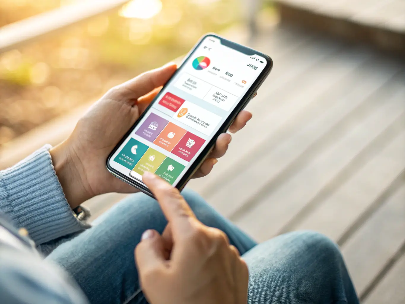 An image depicting a mobile app interface on a smartphone, showcasing the user-friendly design and functionality of mobile applications.