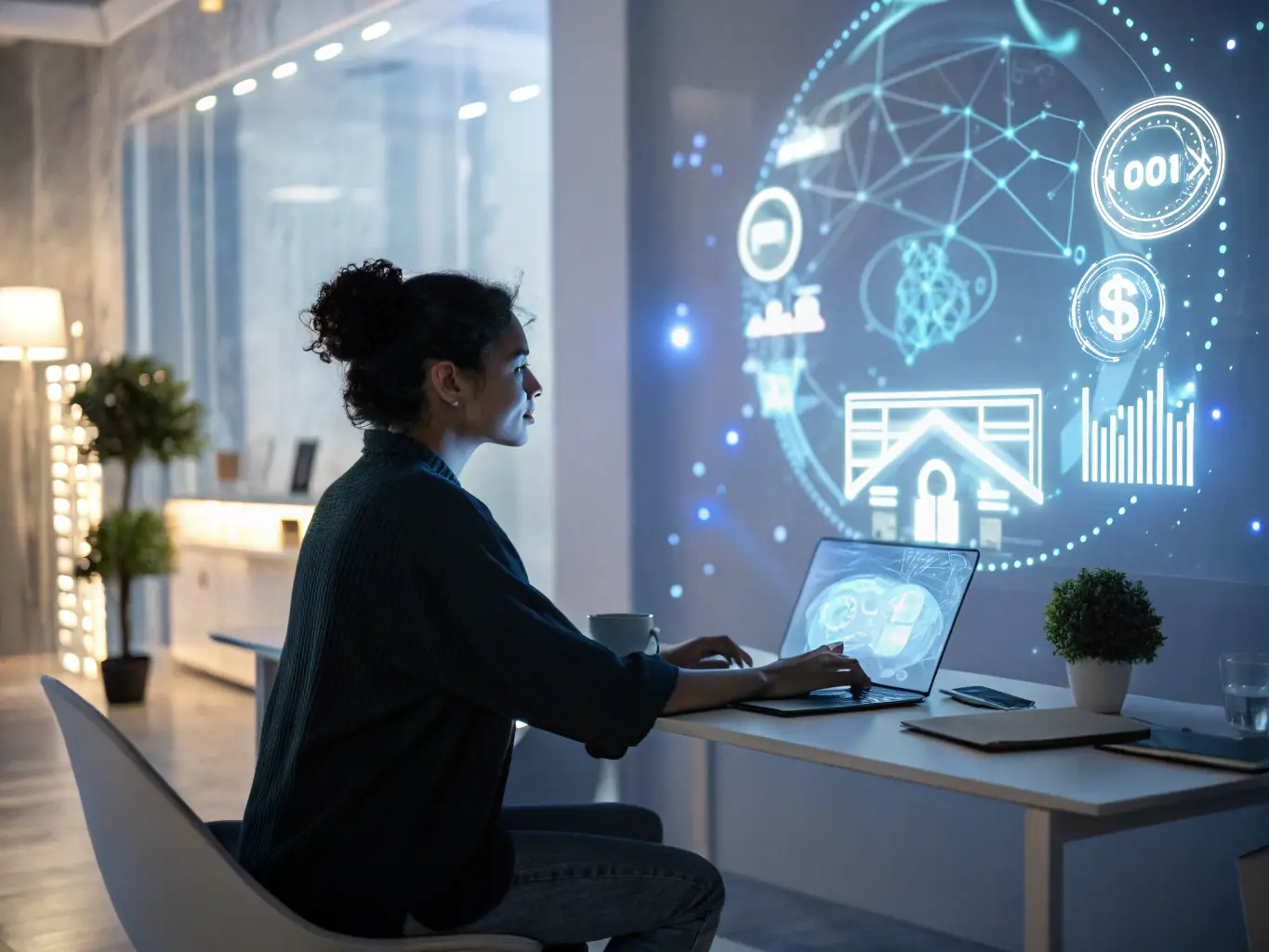 An image of a data scientist analyzing complex datasets using visualization tools, emphasizing the analytical aspects of the field.