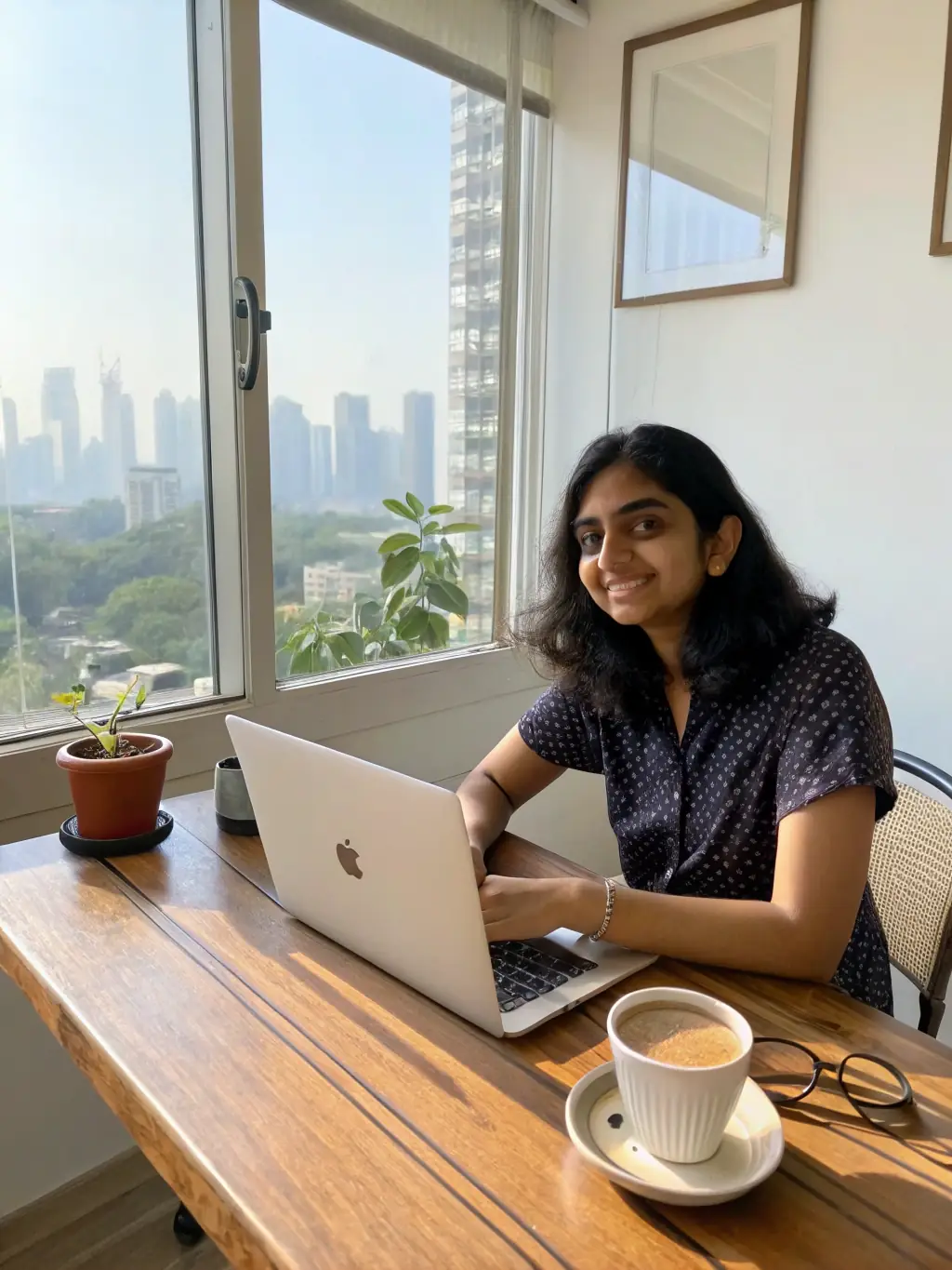 An Indian data scientist analyzing complex datasets on a large monitor, visualizing trends and insights, representing a thriving career in data science.
